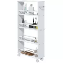 Virtuvės vežimėlis Homcom 45x15x91cm., baltos spalvos