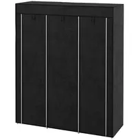 Medžiaginė spinta Homcom 125x43x162,5cm., juodos spalvos 