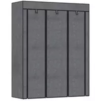 Medžiaginė spinta Homcom 125x43x162,5cm., tamsiai pilkos/juodos spalvos 