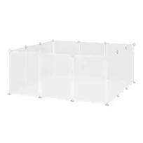 Gyvūnų aptvaras PawHut 105x105x45cm., baltos spalvos