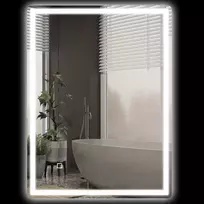 Vonios veidrodis su LED apšvietimu Homcom 60x80x4cm., sidabrinės spalvos