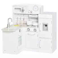 Vaikiška virtuvė Homcom 86x64x84,5cm., baltos spalvos