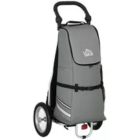 Dviračio priekaba Homcom 53x43x110cm., pilkos/juodos spalvos