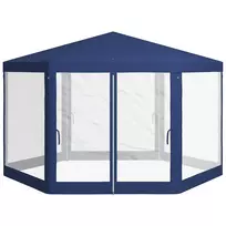 Lauko pavėsinė Outsunny 394x341,2x250cm., mėlynos spalvos