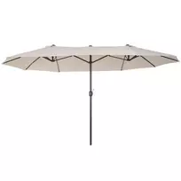 Lauko skėtis Outsunny 455x265x238cm., smėlio/juodos spalvos