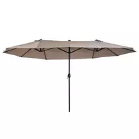 Lauko skėtis Outsunny 455x265x238cm., šviesiai rudos/juodos spalvos