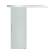 Skaidrios stumdomos durys Homcom 90x205cm., sidabrinės spalvos