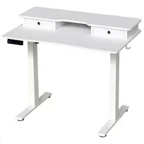 Elektrinis rašomasis stalas 100x60x132cm., baltos spalvos