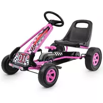 Vaikiškas pedalinis kartingas 98x59x61cm., juodos/rožinės spalvos