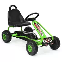 Vaikiškas pedalinis kartingas 92x50x53cm., juodos/žalios spalvos