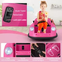 Vaikiškas elektrinis automobilis 76x58x39cm., rožinės/juodos spalvos