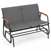 Sodo suoliukas 74x115x84cm., pilkos/juodos spalvos