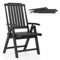 Sulankstoma sodo kėdė 55x63x101cm., juodos spalvos