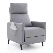 Fotelis su pakoju 80x68x104,5cm., pilkos/juodos spalvos 