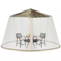 Pavėsinės tinklelis nuo uodų 400x230cm., smėlio spalvos