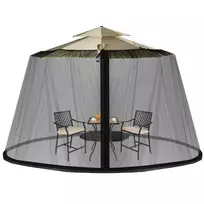 Pavėsinės tinklelis nuo uodų 400x230cm., juodos spalvos