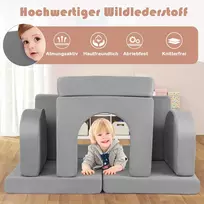 Modulinė vaikiška sofa, pilkos spalvos
