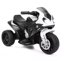 Elektrinis vaikiškas motociklas 66x37x44,5cm., juodos/baltos spalvos