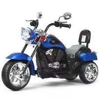 Elektrinis vaikiškas motociklas 91x48x64cm., juodos/mėlynos spalvos