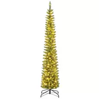 Dirbtinė LED eglė 42x210cm., žalios/baltos spalvos