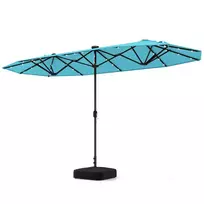 Lauko skėtis 400x200x240cm., mėtinės/juodos spalvos