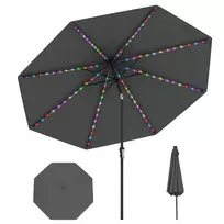 Lauko skėtis 300x246cm., tamsiai pilkos/juodos spalvos