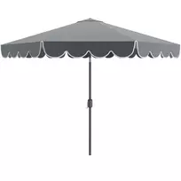 Lauko skėtis 300x251cm., pilkos/juodos spalvos