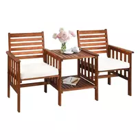 Lauko suolas 165x65x88cm., rudos spalvos