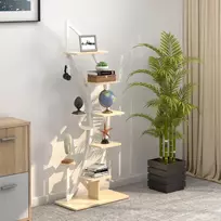 Rinkinys iš 2 gėlių stovų 60x30x155cm., baltos/šviesiai rudos spalvos