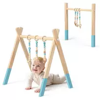 Vaikiška arka su žaislais 62x45x60cm., šviesiai rudos/mėlynos spalvos