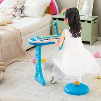 Vaikiškas žaislinis pianinas su kėde, įvairių spalvų 