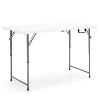 Turistinis sulankstomas stalas 120x60x74,5cm., baltos/pilkos spalvos