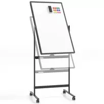 Magnetinė lenta 68x56x178cm., baltos/juodos spalvos