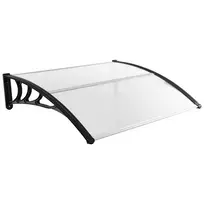 Durų stogelis 122x99x28cm., juodos spalvos