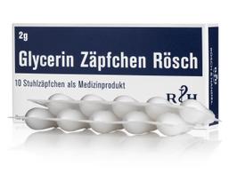 RÖSCH glicerino žvakutės, 2 g, 10 žvakučių