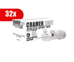 32 VNT. CRAMER atletinis neelastinis teipas, 3,8 cm  x 13,7 m