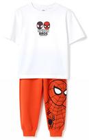 Komplektas berniukui su marškinėliais ir kelnėmis „Spider-Man: Spider Bros”, šviesiai raudonas