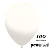 Balionai Penword, balti, 12 cm, 100 vnt