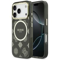 Guess IML Peony Dot MagSafe dėklas iPhone 17 Pro - Juodas