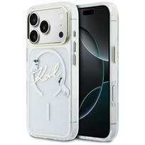 Karl Lagerfeld IML Choupettes Karl Script Logo MagSafe dėklas iPhone 17 Pro Max - Skaidrus