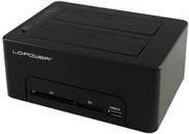 LC Power LC-DOCK-U3-CR - HDD-Dockingstation mit Netzanzeige, Ein/Aus-Schalter, Klon-Funktion Schächte: 2 - 2.5 / 3.5 gemeinsam genutzt (6,4 cm/8,9 cm gemeinsam genutzt) - SATA - 5Gbit/s - USB3.0 - Schwarz (LC-DOCK-U3-CR)