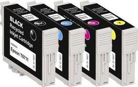 Basetech Tinte ersetzt Epson T0711, T0712, T0713, T0714 Kompatibel Kombi-Pack Schwarz, Cyan, Magenta, Gelb BTE107 1607,4005-126