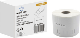 Renkforce Etiketten Rolle Kompatibel ersetzt DYMO DYMO 11354, S0722540 57 x 32 mm Papier Weiß 1000 St. Permanent haftend Universal-Etiketten RF-6027526 (RF-6027526)