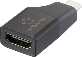 Renkforce RF-6418168 USB-C® / HDMI Adapter [1x USB-C® Stecker - 1x HDMI-Buchse] Schwarz (RF-6418168)