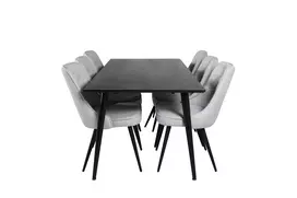 Dipp Valgomojo stalas - 180*90cm, juoda