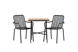 Holmbeck kavos staliukas, juoda 55*70*74 + Peking valgomojo kėdė 2 vnt., juoda