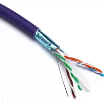 Kabelis ryšio Excel 190-076 Cat6 F/UTP  (LZSH, B2CA, violetinis, ritė 305m.)