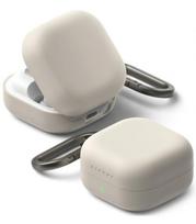 Pilkas dėklas Samsung Galaxy Buds 4 / 4 Pro ausinėms "Ringke Silicone"