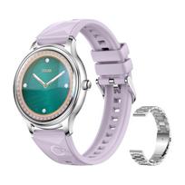 COLMI L28 Smart Watch (Silver-purple + silver steel strap), Smart Watch COLMI L28 (Srebrno-fioletowy + srebrny pasek stalowy)