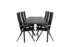 Valgomojo komplektas Break stalas 74x205x90, 6 Albany Light kėdės 67x109,5x59